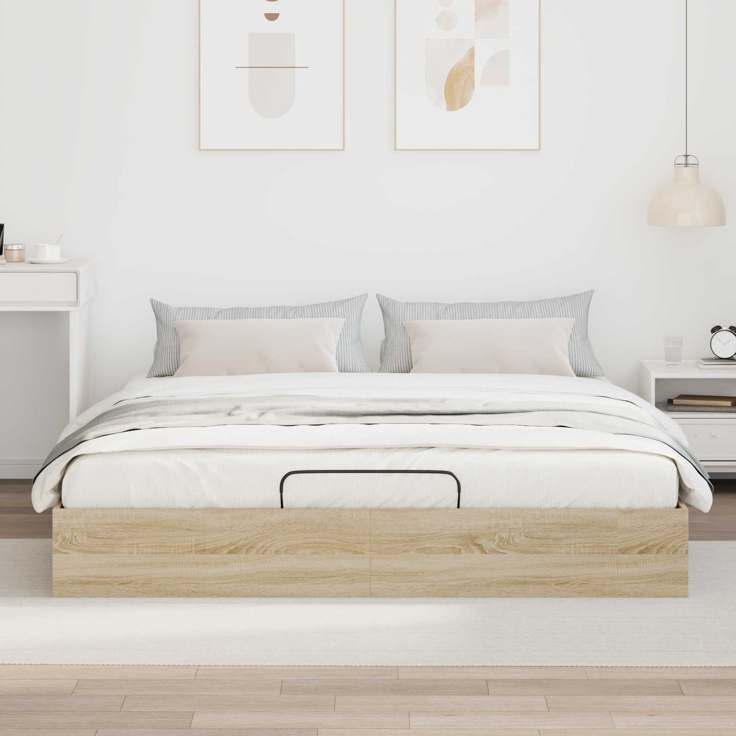 Letto ottomano Rovere Sonoma 203 x 180 x 25 cm | homemem39