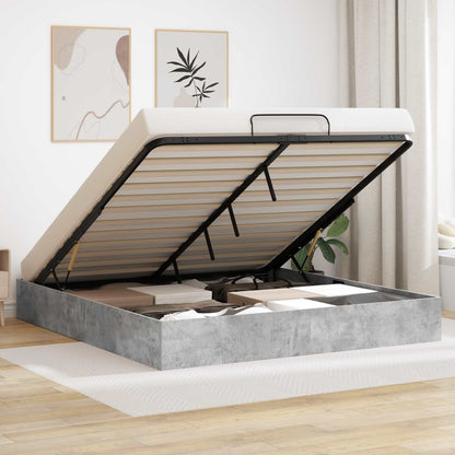 Letto ottomano con archiviazione Calcestruzzo 203 x 180 x 25 cm | homemem39