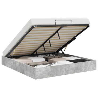 Letto ottomano con archiviazione Calcestruzzo 203 x 180 x 25 cm | homemem39