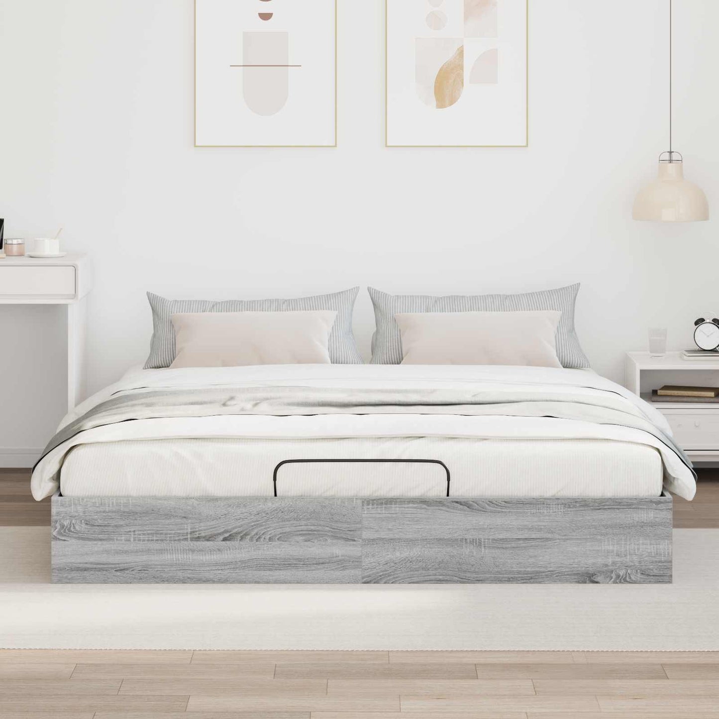 Letto ottomano Sonoma grigia 203 x 180 x 25 cm | homemem39