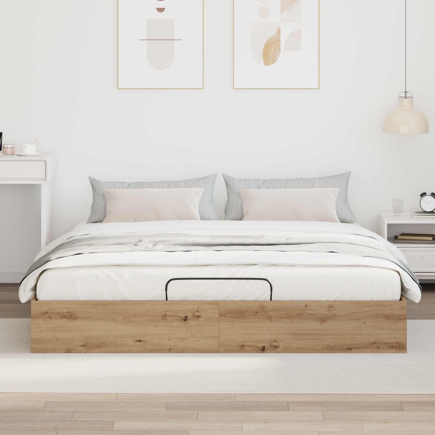 Letto ottomano Rovere Artigianale 203 x 180 x 25 cm | homemem39