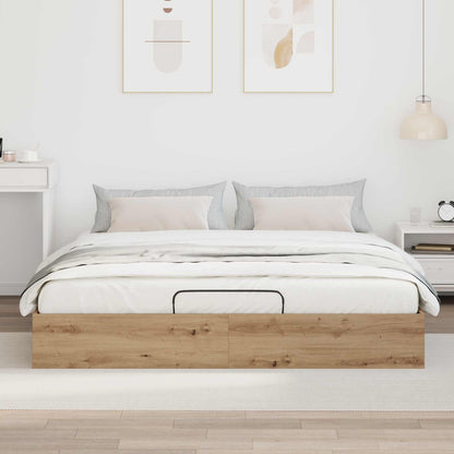Letto ottomano Rovere Artigianale 203 x 160 x 25 cm | homemem39