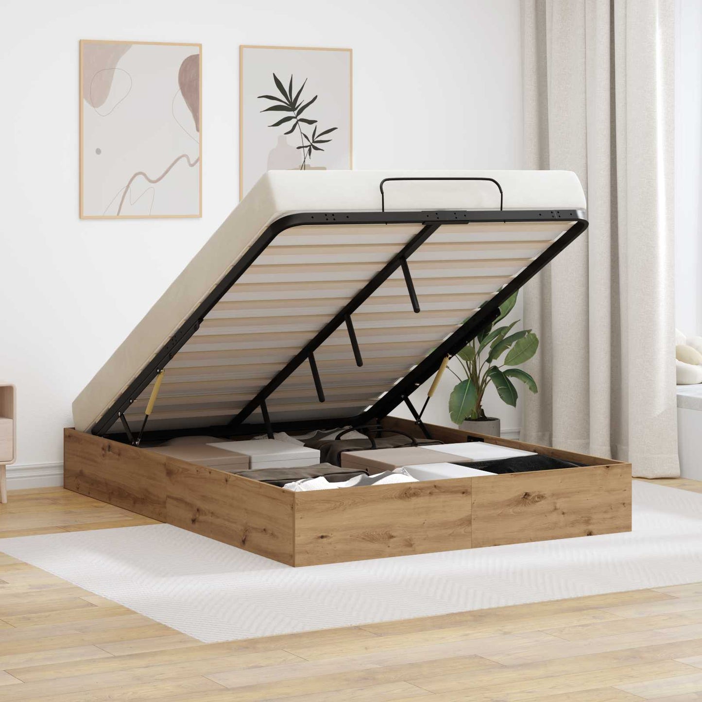 Letto ottomano Rovere Artigianale 150 x 200 cm | homemem39