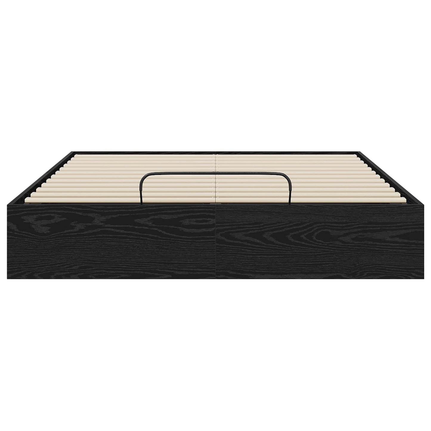 Letto ottomano con archiviazione Rovere Nero 203 x 140 x 25 cm | homemem39