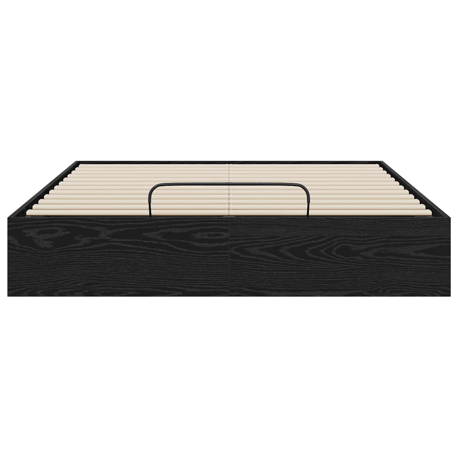 Letto ottomano con archiviazione Rovere Nero 203 x 140 x 25 cm | homemem39