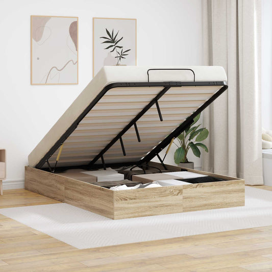 Letto ottomano Rovere Sonoma 203 x 140 x 25 cm | homemem39