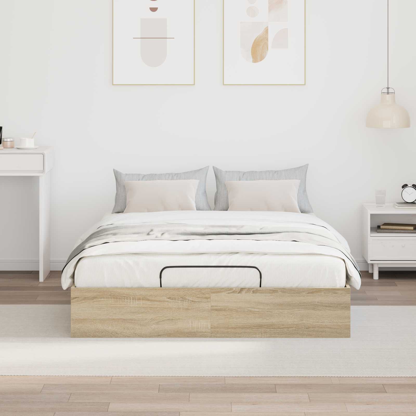 Letto ottomano Rovere Sonoma 203 x 140 x 25 cm | homemem39