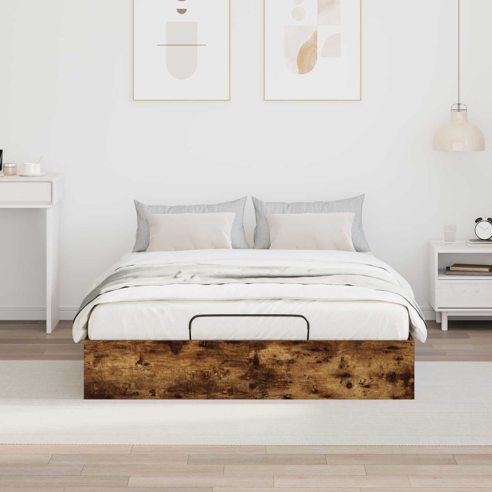 Letto ottomano Quercia Affumicata 203 x 140 x 25 cm | homemem39