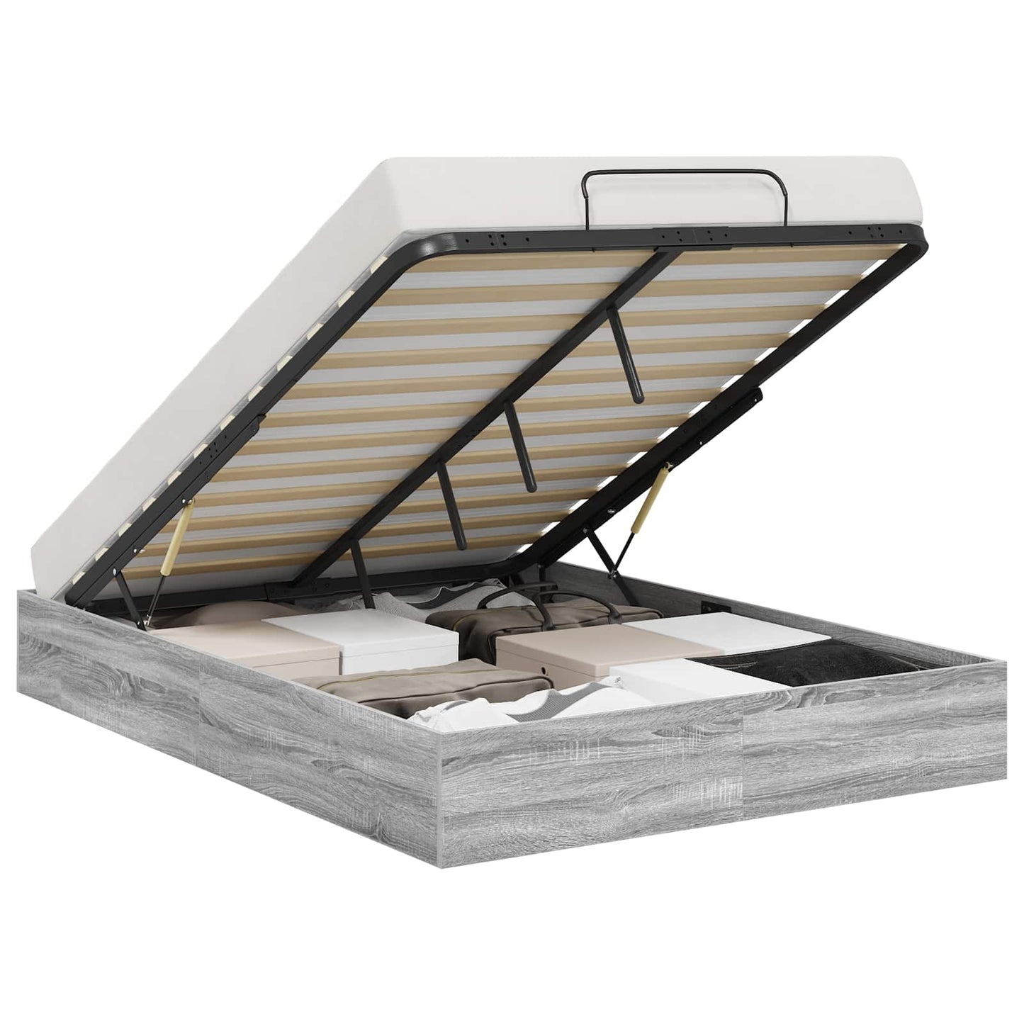 Letto ottomano Sonoma grigia 203 x 140 x 25 cm | homemem39
