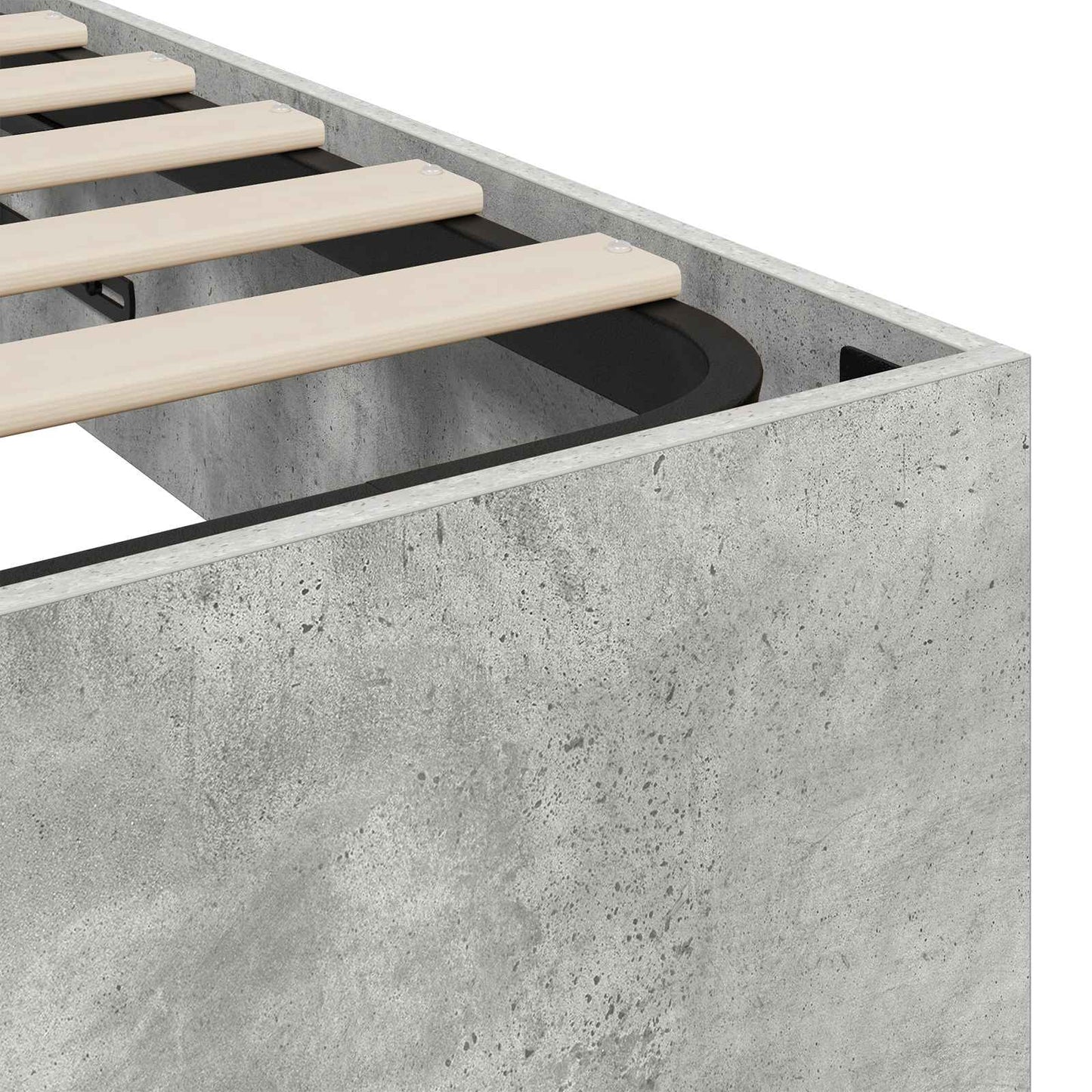 Letto ottomano Grigio Cemento 120 x 200 cm Legno ingegnerizzato | homemem39