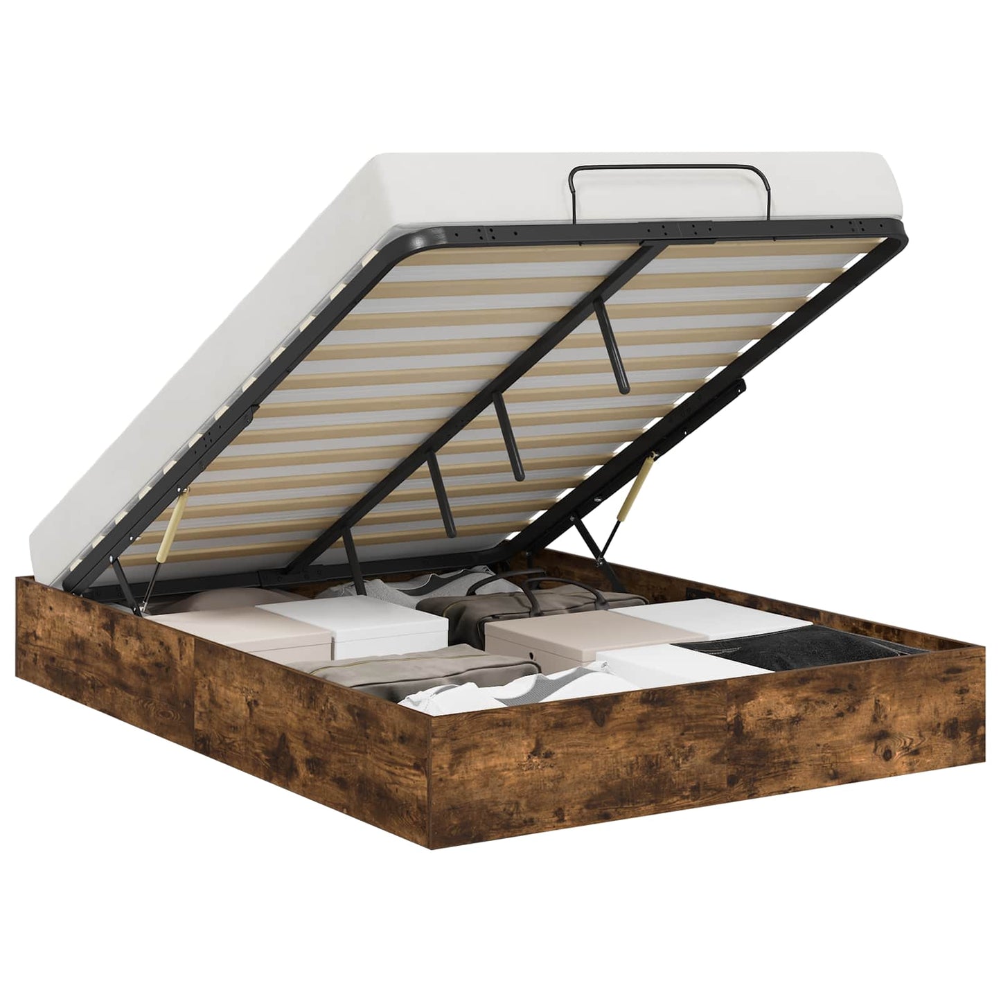 Letto ottomano Quercia Affumicata 203 x 120 x 25 cm | homemem39