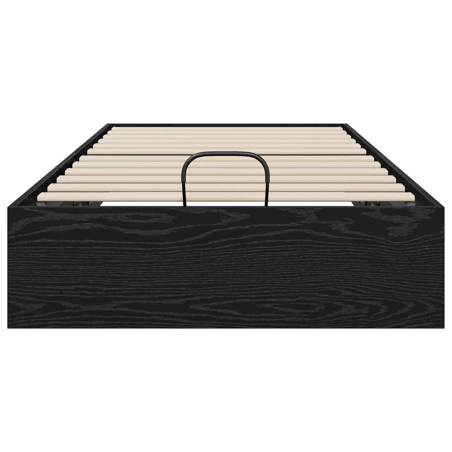 Letto ottomano con archiviazione Rovere Nero 203 x 100 x 25 cm | homemem39