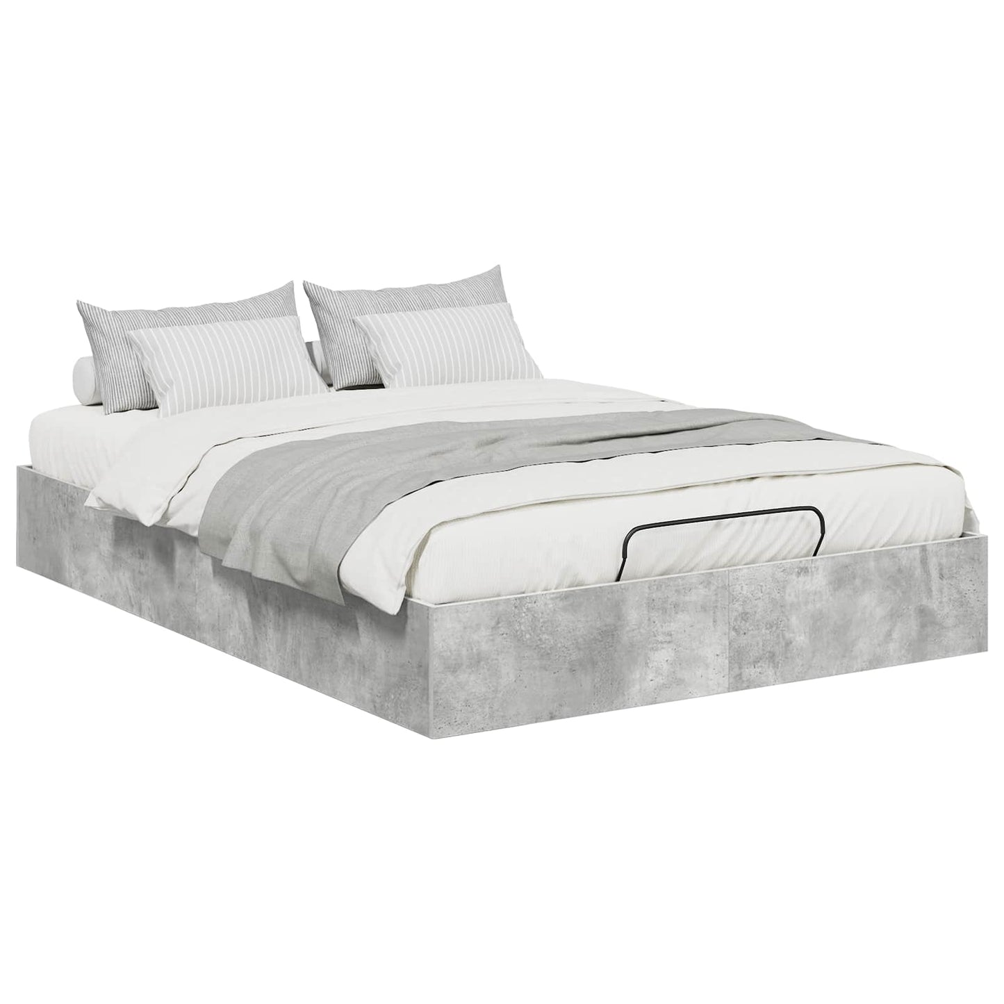Letto ottomano Grigio Cemento 135 x 190 cm Legno ingegnerizzato | homemem39