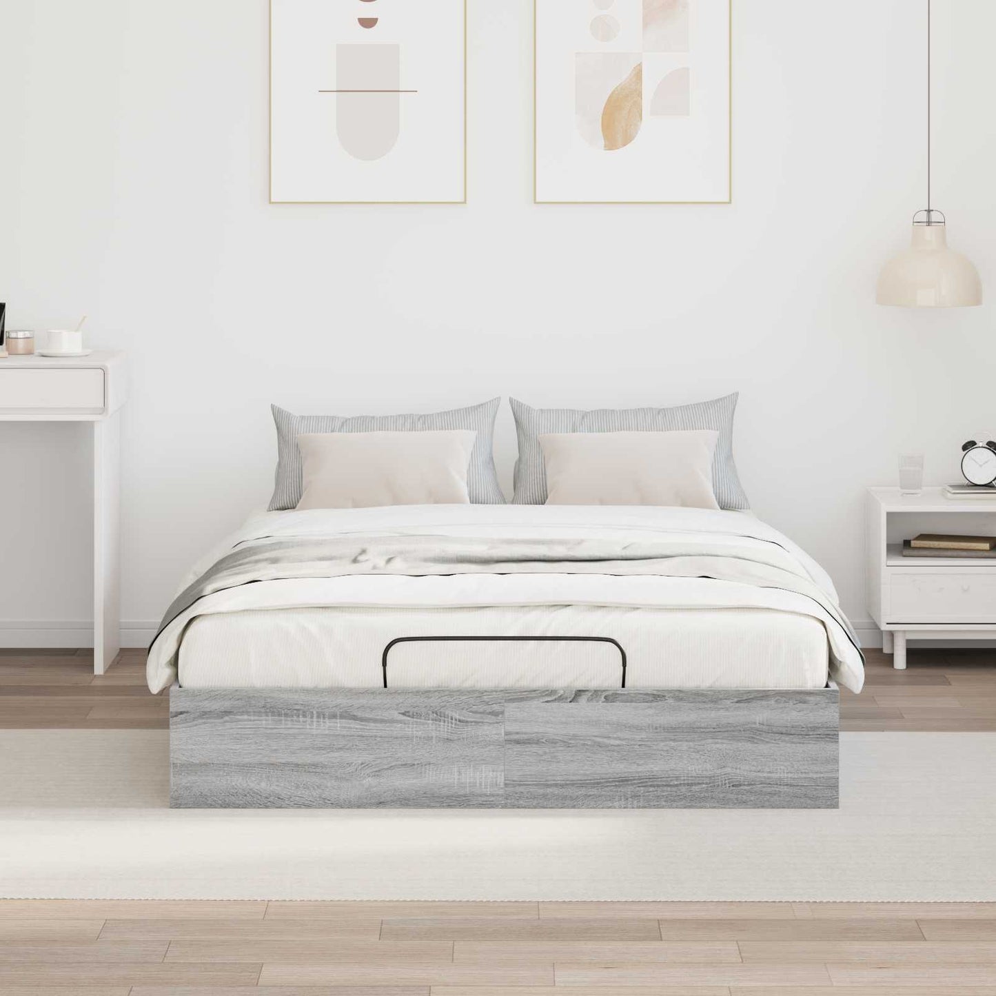 Letto ottomano Sonoma grigia 193 x 120 x 25 cm | homemem39