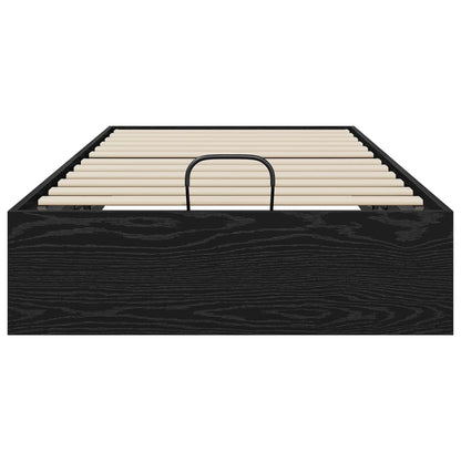 Letto ottomano con archiviazione Rovere Nero 193 x 90 x 25 cm | homemem39