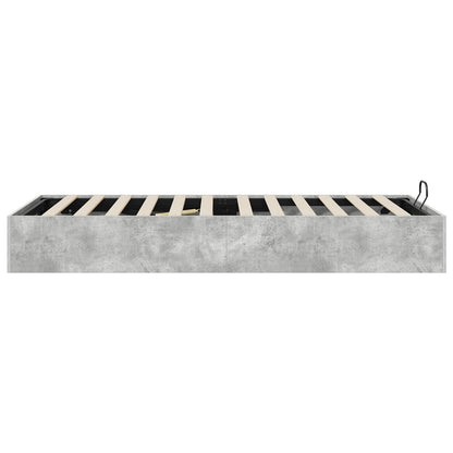Letto ottomano Grigio Cemento 90 x 190 cm Legno ingegnerizzato | homemem39