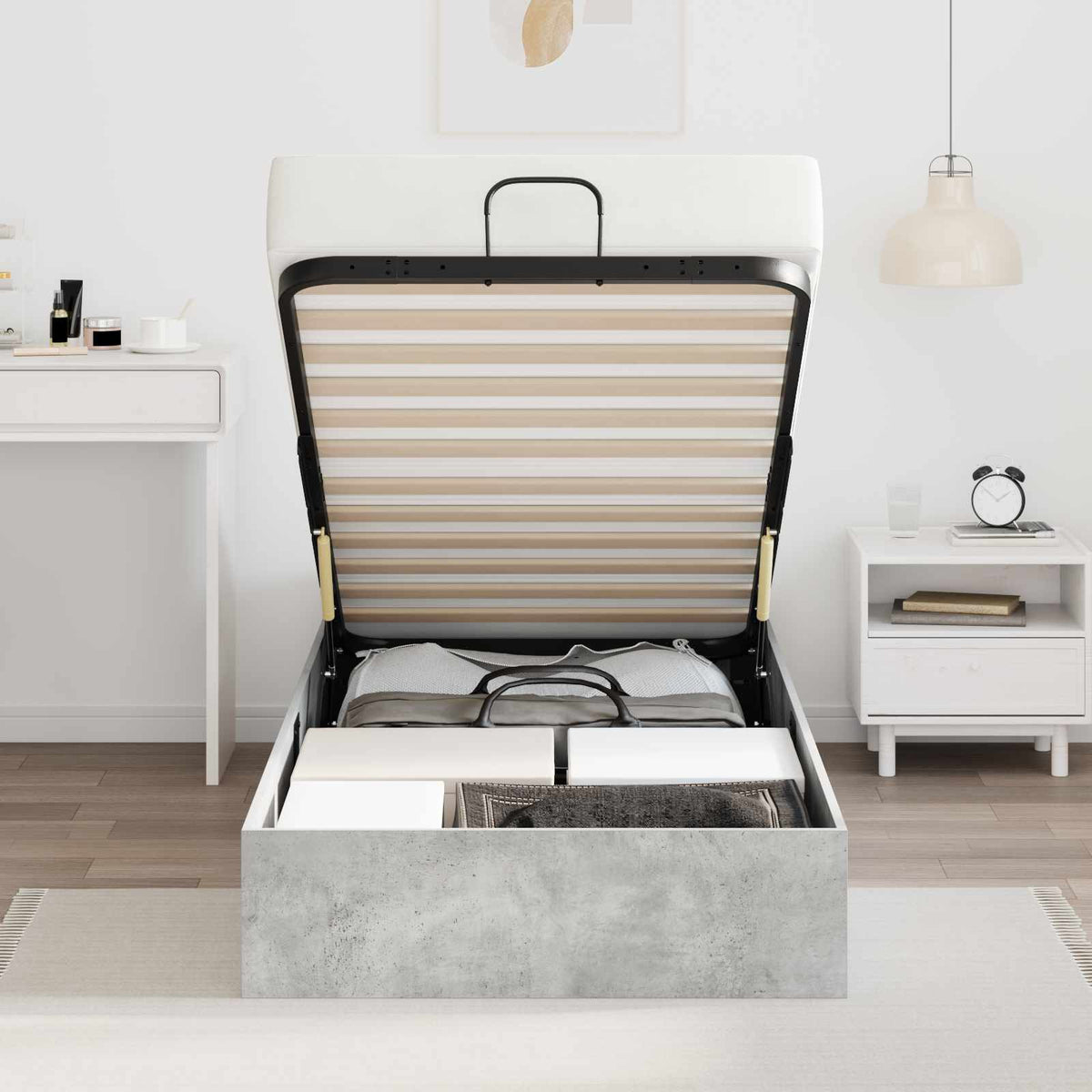 Letto ottomano Grigio Cemento 75,5 x 190 cm
