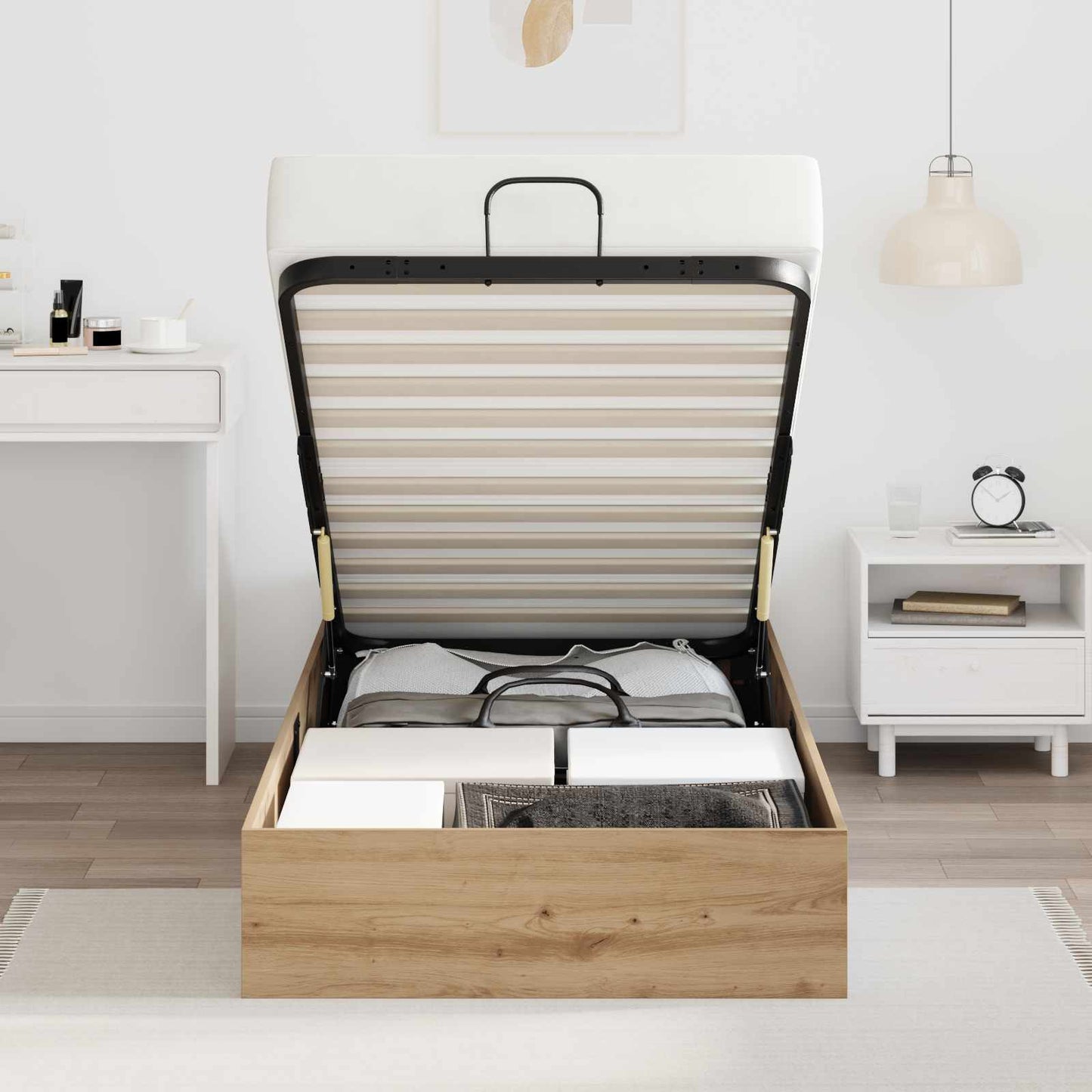Letto ottomano Rovere Artigianale 75,5 x 190 cm | homemem39