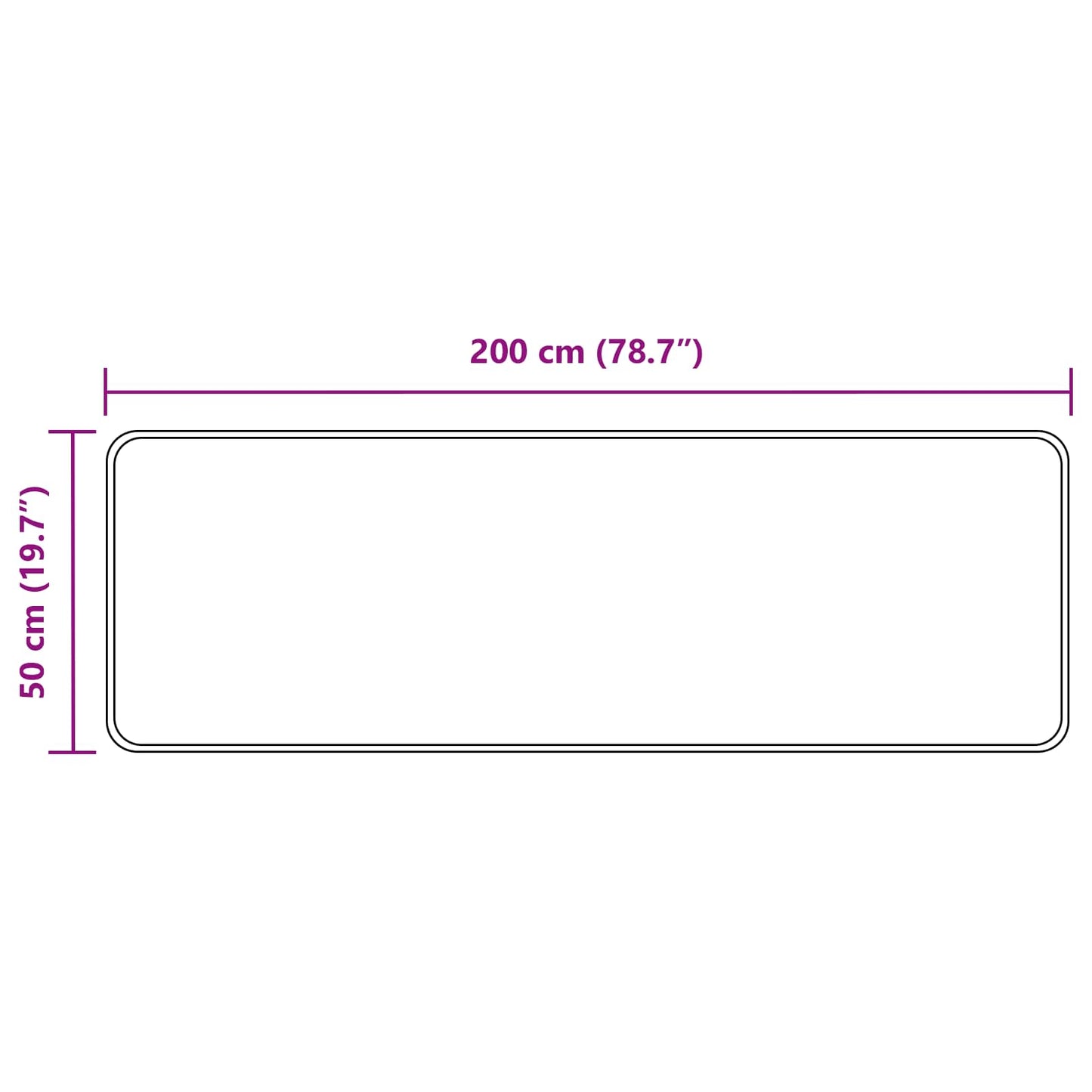 Runner Tappeto MARSA Crema 50 x 200 cm Poliestere e PVC | homemem39