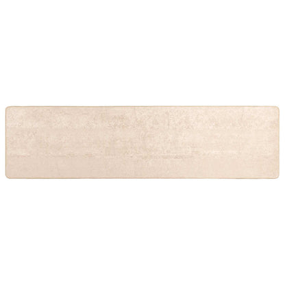 Runner Tappeto MARSA Crema 100 x 350 cm Poliestere e PVC