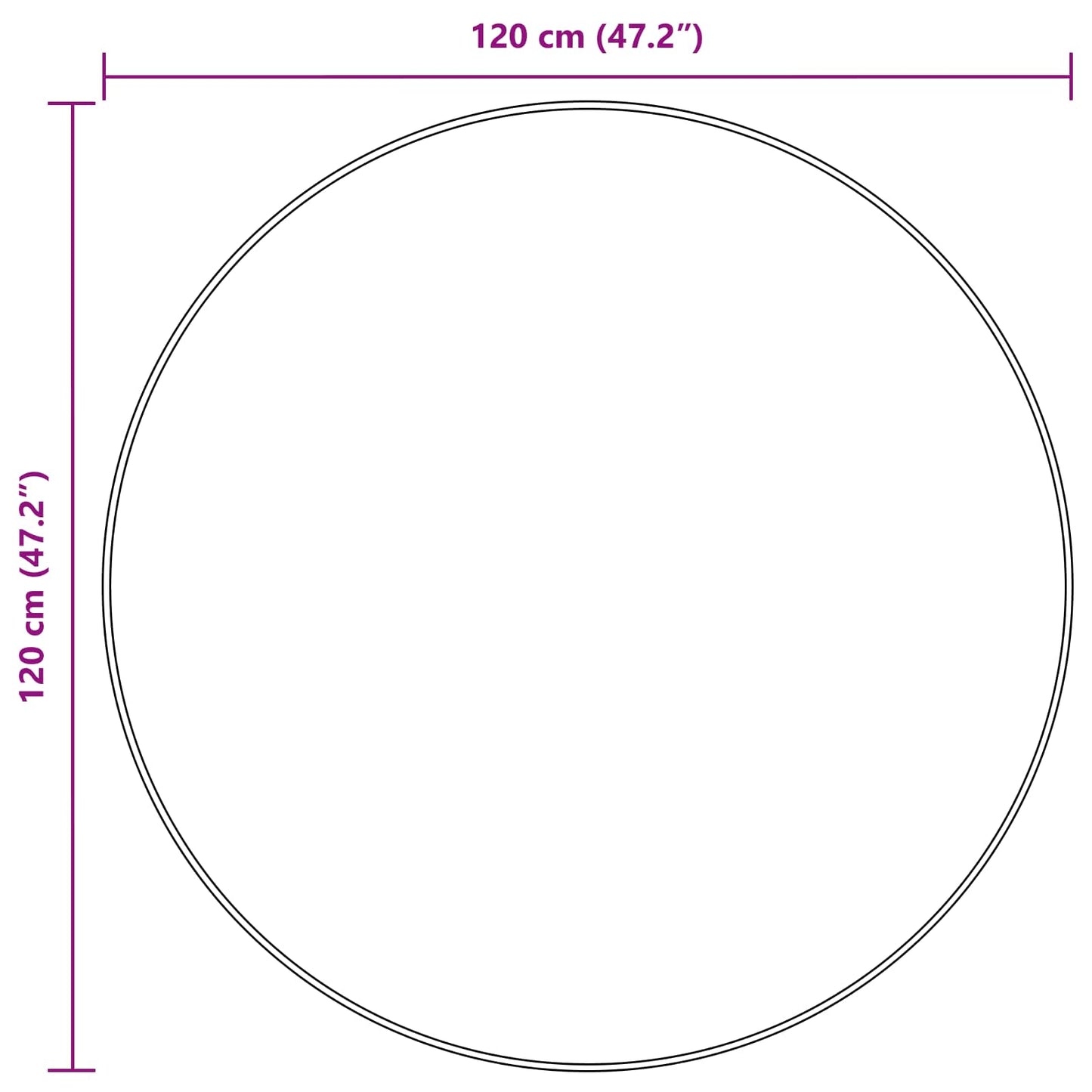 Runner Tappeto MARSA Crema 120 x 120 cm Poliestere e PVC