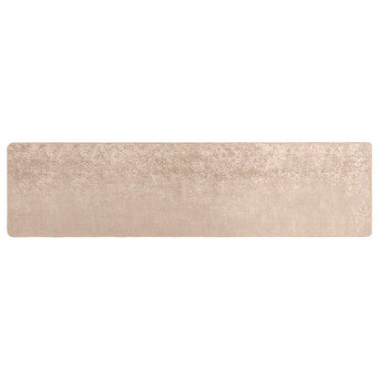 Runner Tappeto MARSA Beige 50 x 350 cm Poliestere e PVC