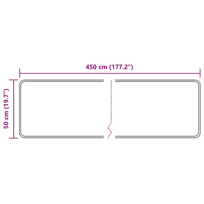 Runner Tappeto MARSA Beige 50 x 450 cm Poliestere e PVC | homemem39