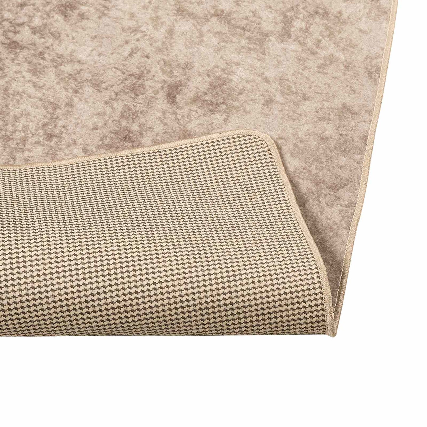 Runner Tappeto MARSA Beige 80 x 400 cm Poliestere e PVC