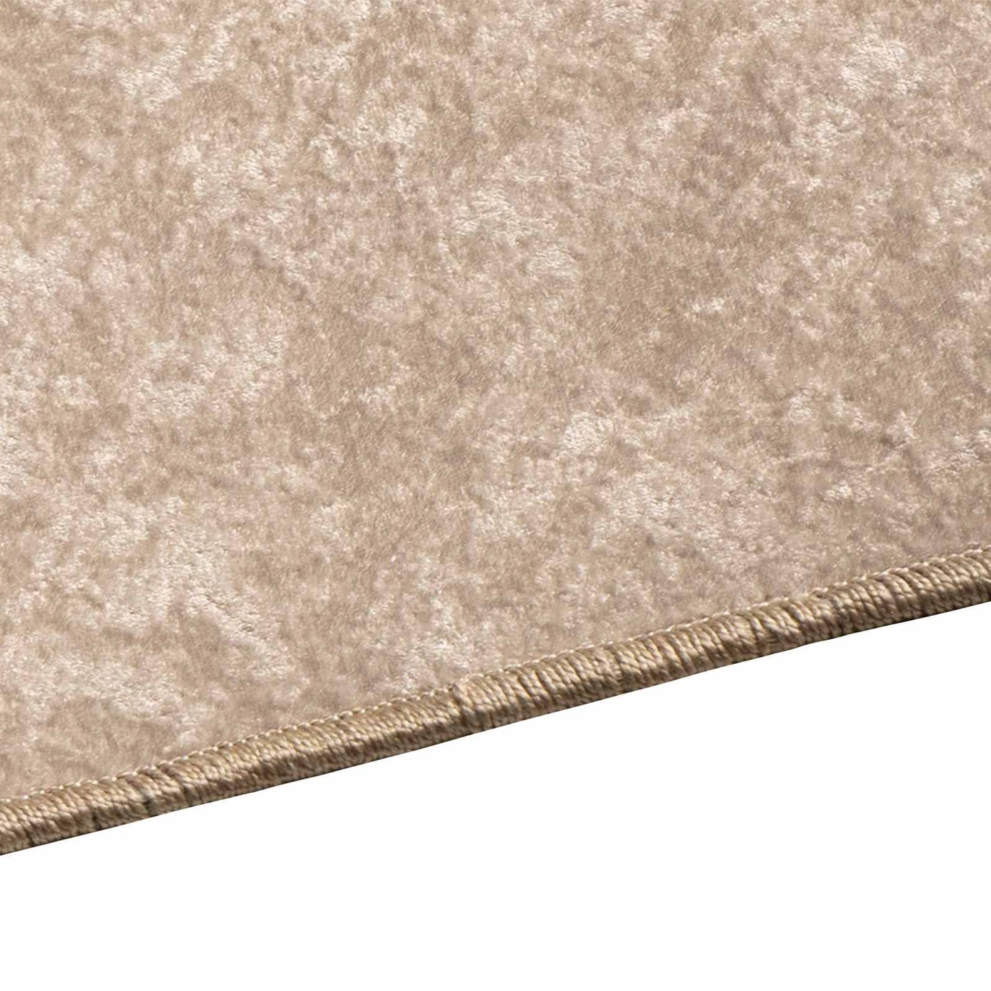 Runner Tappeto MARSA Beige 100 x 350 cm Poliestere e PVC
