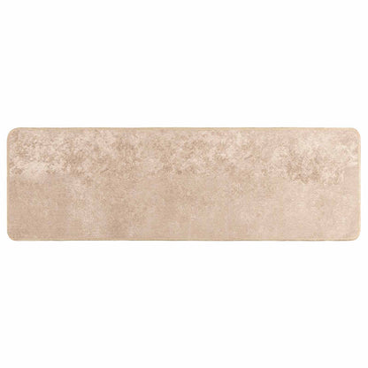 Runner Tappeto MARSA Beige 100 x 350 cm Poliestere e PVC