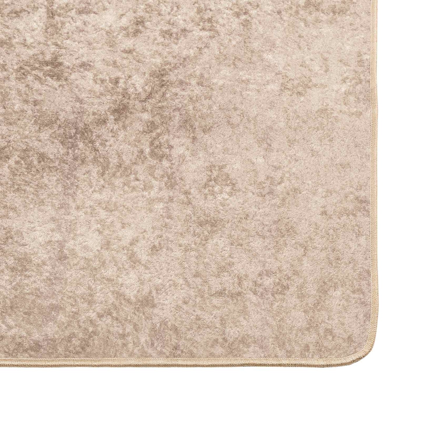 Runner Tappeto MARSA Beige 100 x 400 cm Poliestere e PVC | homemem39