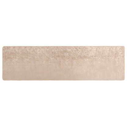Runner Tappeto MARSA Beige 100 x 400 cm Poliestere e PVC | homemem39