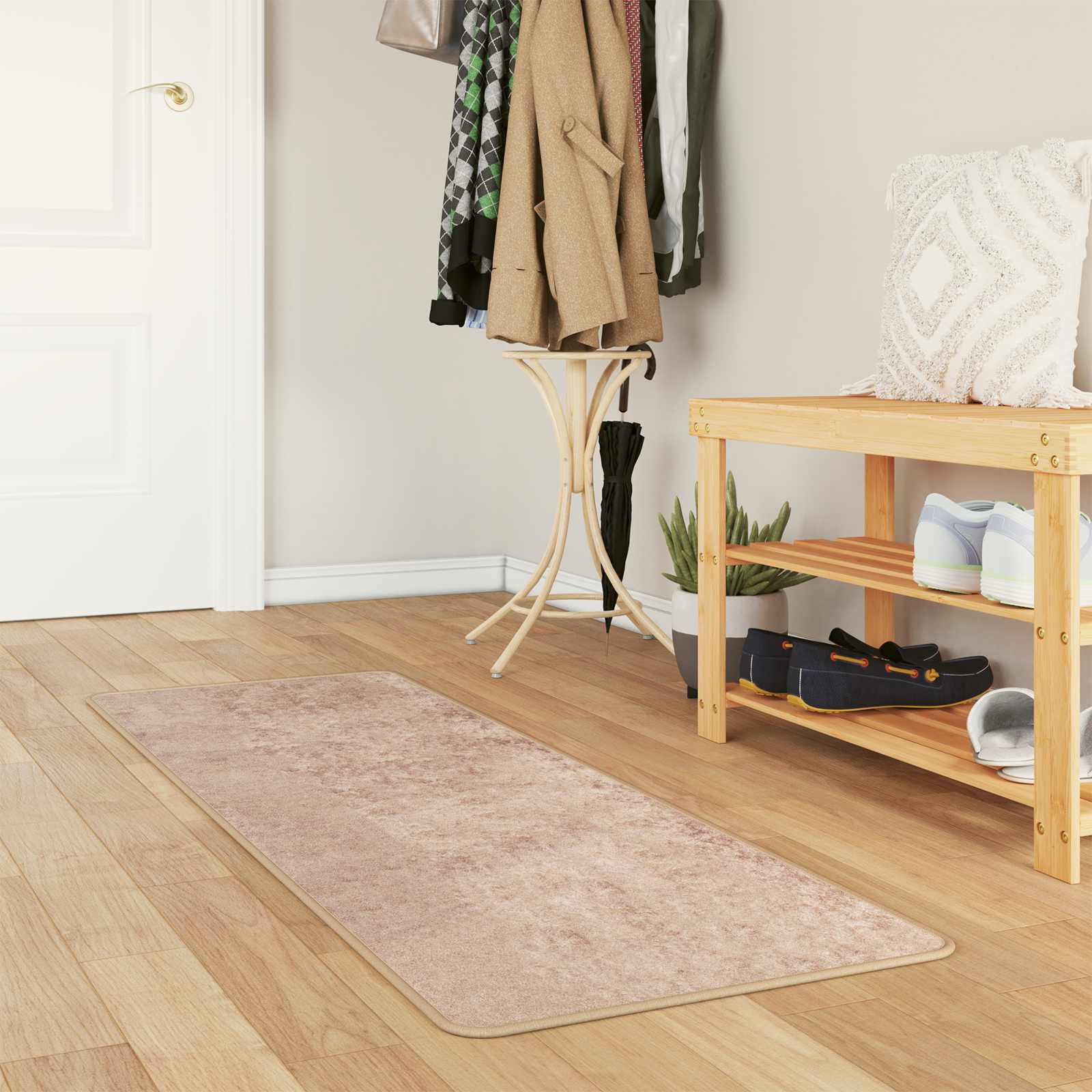 Runner Tappeto MARSA Sabbia 50 x 150 cm Poliestere e PVC | homemem39