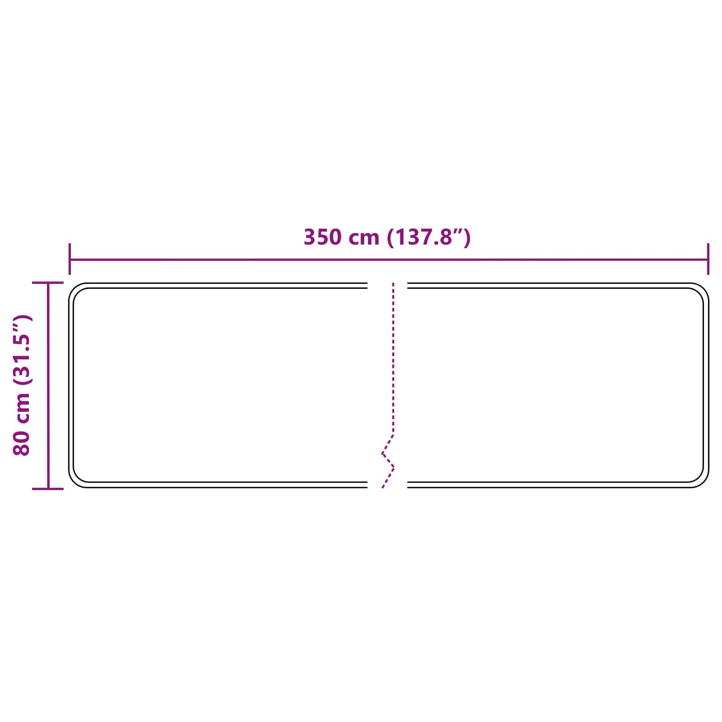 Runner Tappeto MARSA Sabbia 80 x 350 cm Poliestere e PVC | homemem39