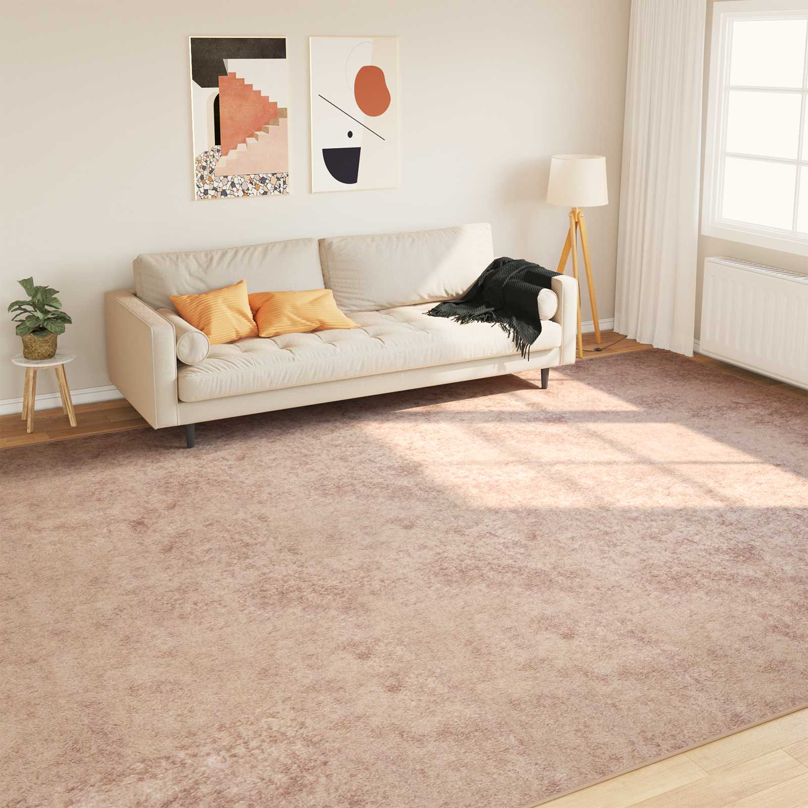 Runner Tappeto MARSA Sabbia 300 x 400 cm Poliestere e PVC | homemem39