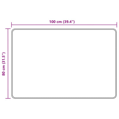 Runner Tappeto MARSA Verde Foresta 80 x 100 cm Poliestere e PVC | homemem39