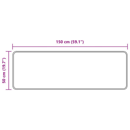 Runner Tappeto MARSA Antracite 50 x 150 cm Poliestere e PVC | homemem39
