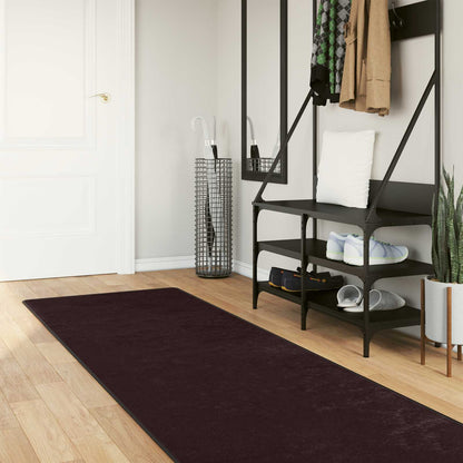 Runner Tappeto MARSA Antracite 80 x 350 cm Poliestere e PVC | homemem39