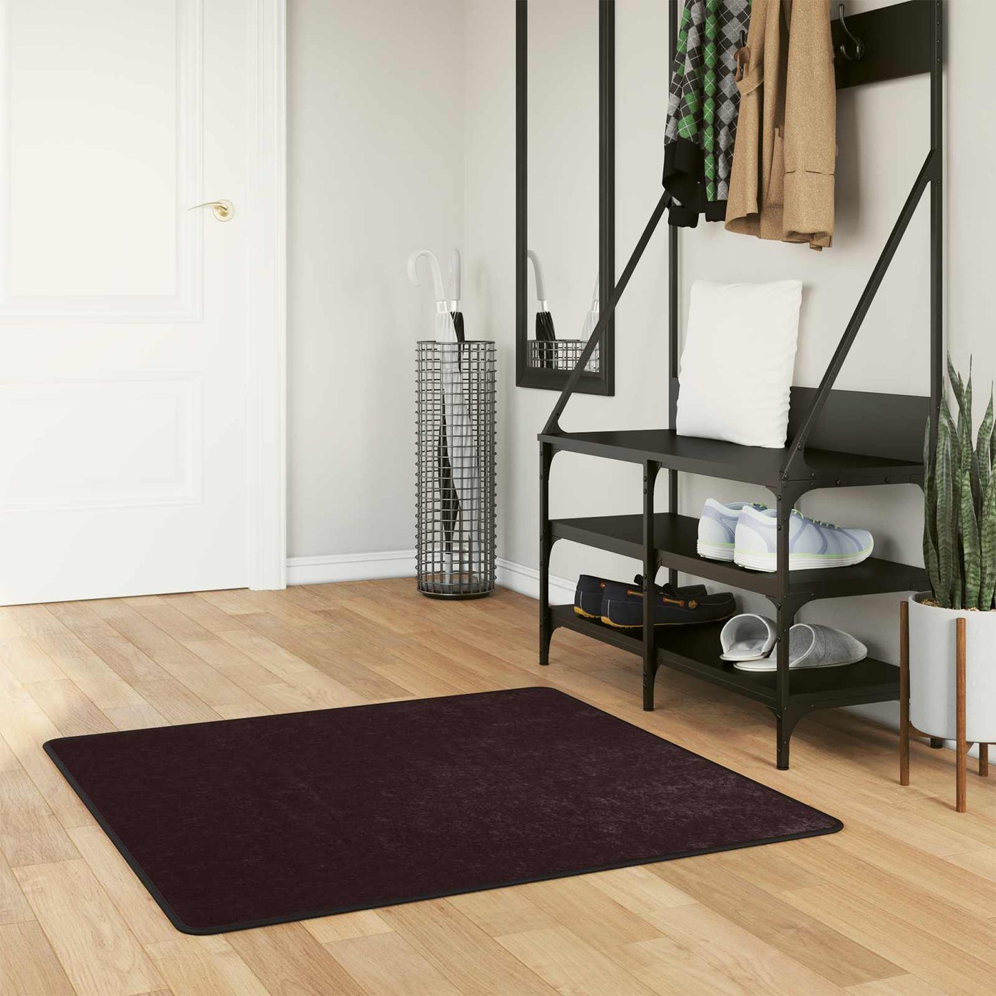 Runner Tappeto MARSA Antracite 100 x 100 cm Poliestere e PVC | homemem39