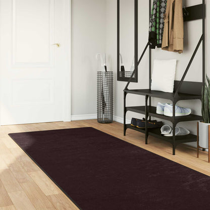 Runner Tappeto MARSA Antracite 100 x 450 cm Poliestere e PVC