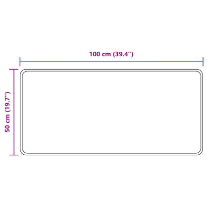 Runner Tappeto MARSA Grigio 50 x 100 cm Poliestere e PVC | homemem39