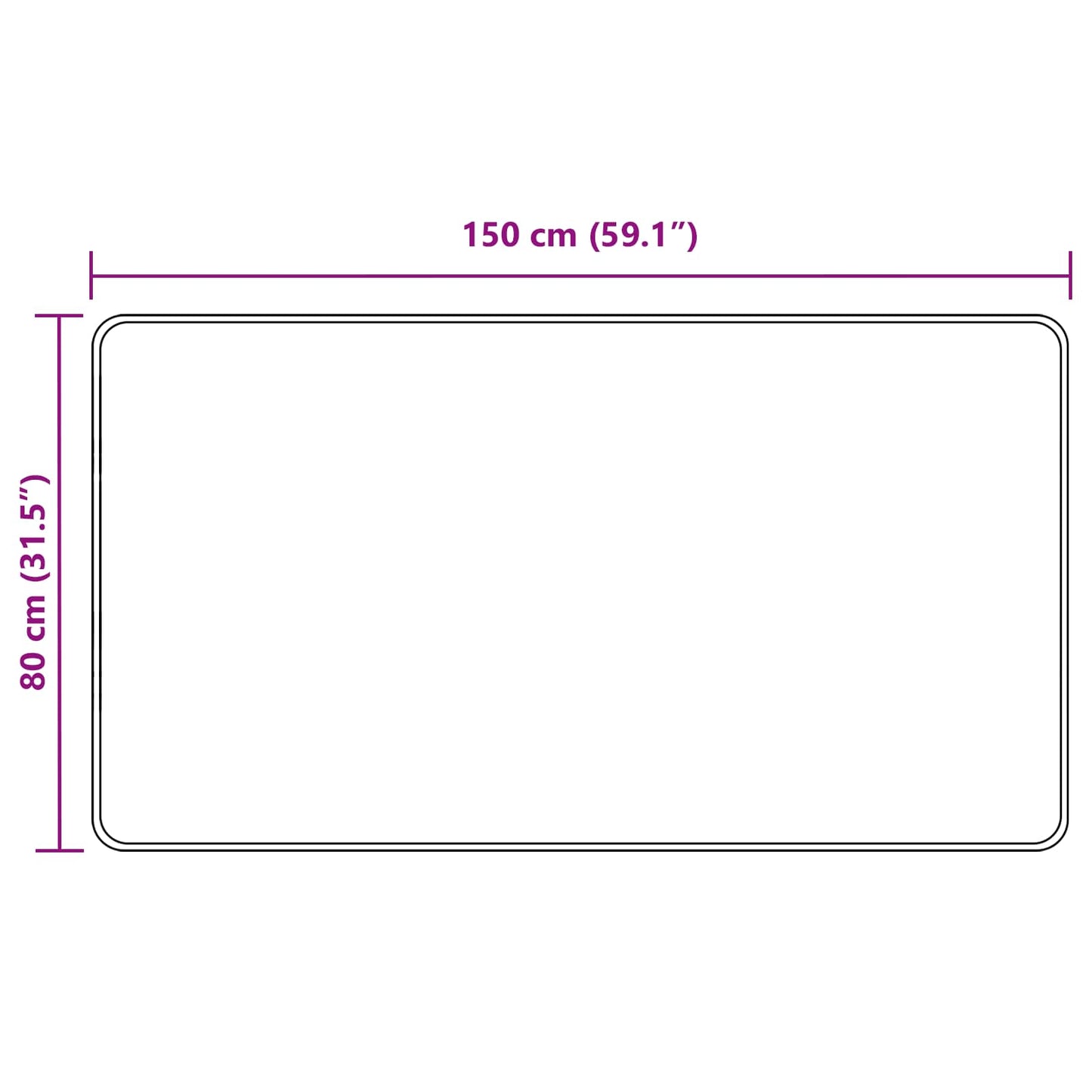Runner Tappeto MARSA Grigio 80 x 150 cm Poliestere e PVC | homemem39