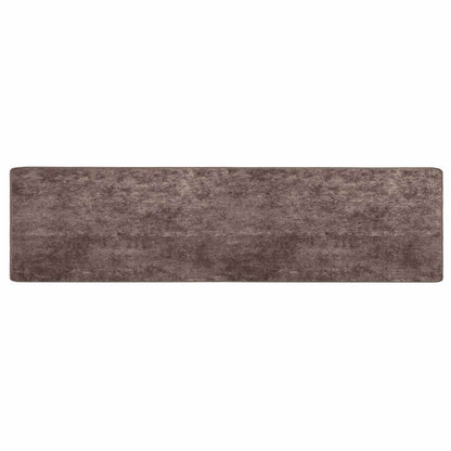 Runner Tappeto MARSA Grigio 80 x 400 cm Poliestere e PVC