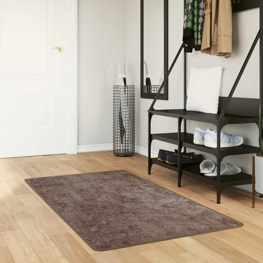 Runner Tappeto MARSA Grigio 100 x 150 cm Poliestere e PVC