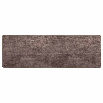 Runner Tappeto MARSA Grigio 100 x 300 cm Poliestere e PVC | homemem39