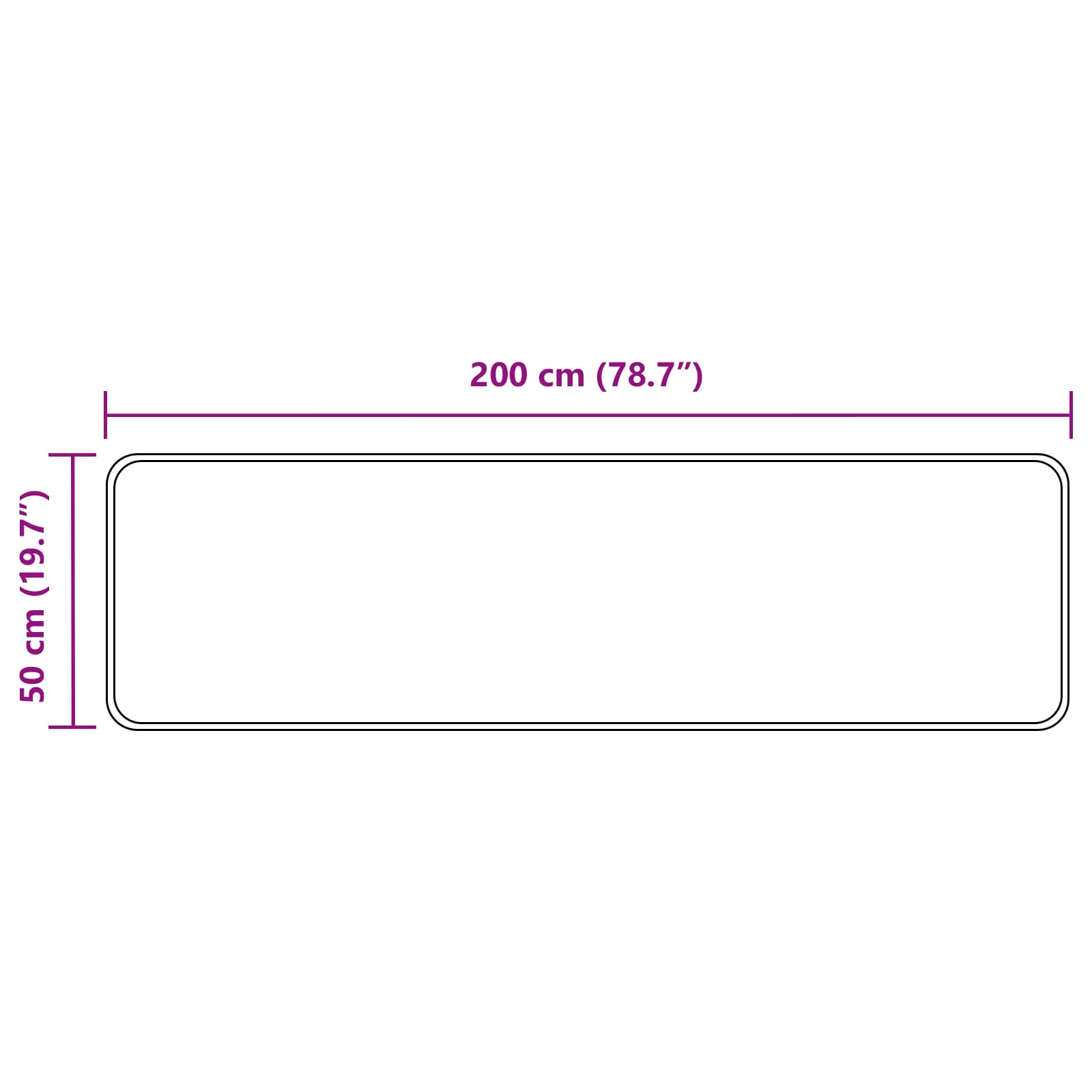 Runner Tappeto MARSA Giallo 50 x 200 cm Poliestere e PVC | homemem39