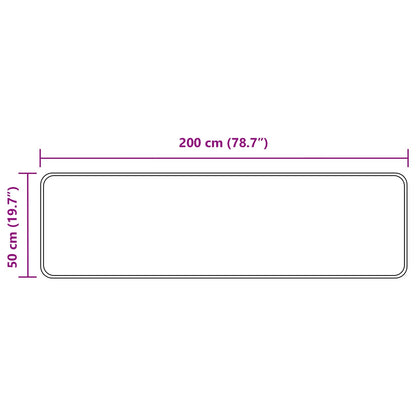 Runner Tappeto MARSA Giallo 50 x 200 cm Poliestere e PVC | homemem39