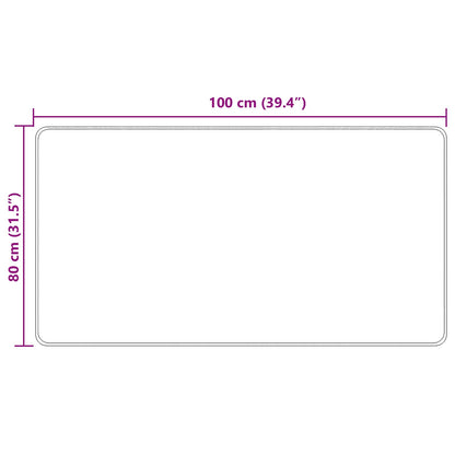 Runner Tappeto MARSA Giallo 80 x 100 cm Poliestere e PVC | homemem39