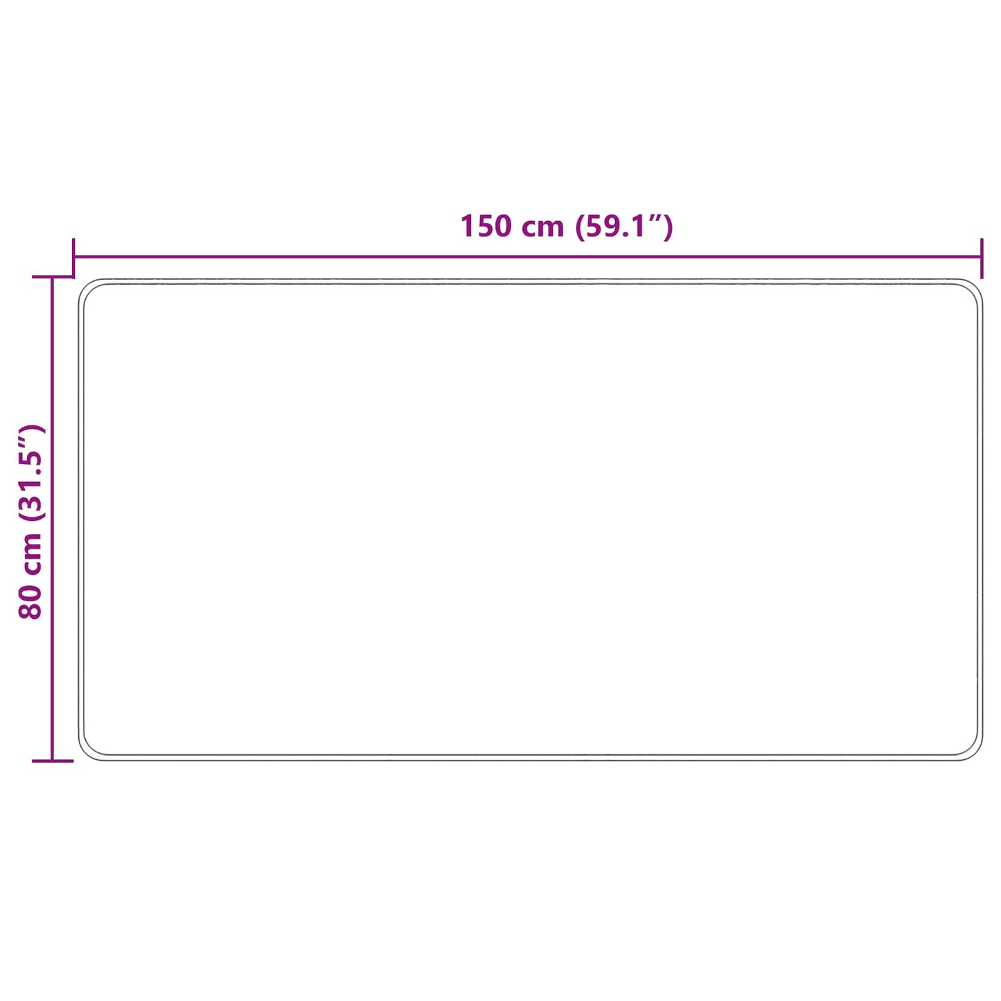 Runner Tappeto MARSA Giallo 80 x 150 cm Poliestere e PVC | homemem39