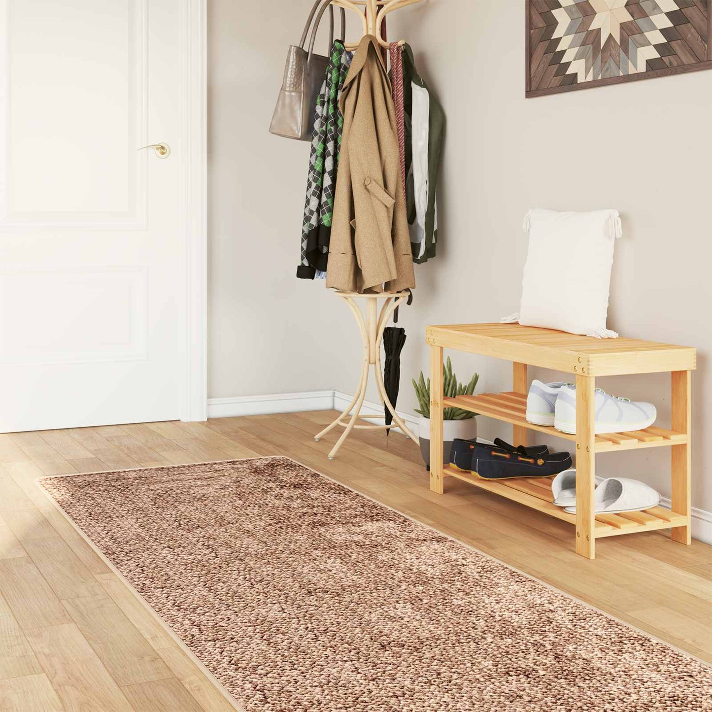 Runner Tappeto MARSA Giallo 80 x 400 cm Poliestere e PVC | homemem39